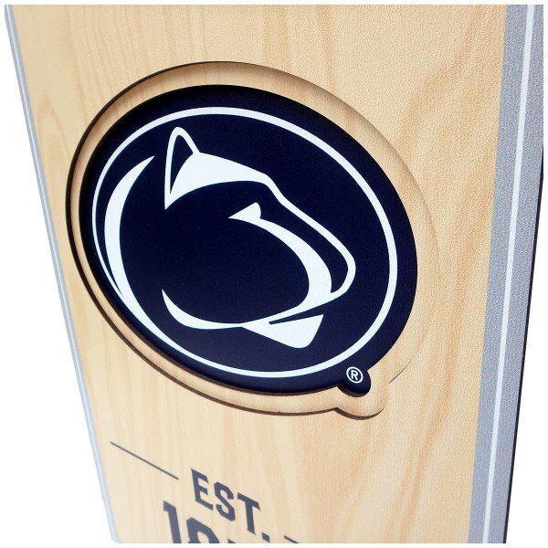 3D wall art Penn State athletic logo closeup image
